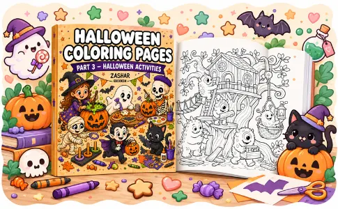 Halloween Coloring Pages: from the publisher, image 01