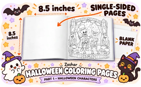 Halloween Coloring Pages: from the publisher, image 02
