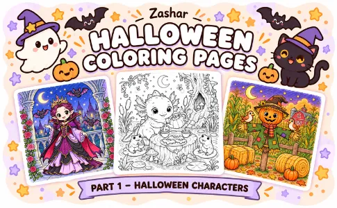 Halloween Coloring Pages: from the publisher, image 03