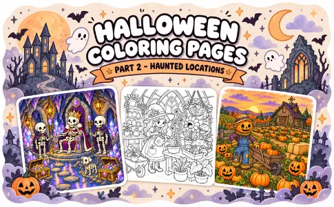 Halloween Coloring Pages: from the publisher, image 03