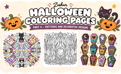 Halloween Coloring Pages: from the publisher, image 03