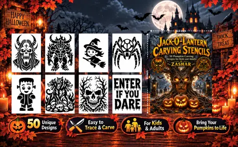 Jack-O'-Lantern Carving Stencils: from the publisher, image 02