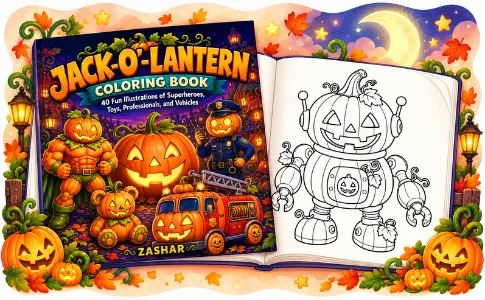 Jack-o'-Lantern Coloring Book: from the publisher, image 01