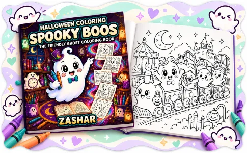 Halloween Coloring: Spooky Boos: from the publisher, image 01
