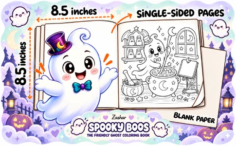 Halloween Coloring: Spooky Boos: from the publisher, image 02