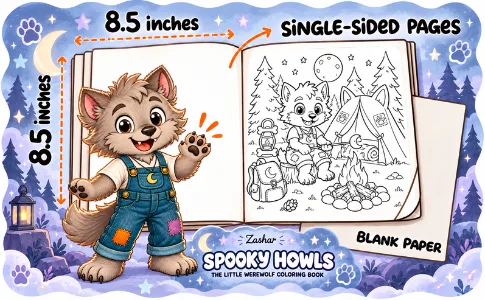Halloween Coloring: Spooky Howls: from the publisher, image 02
