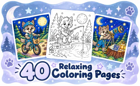 Halloween Coloring: Spooky Howls: from the publisher, image 03
