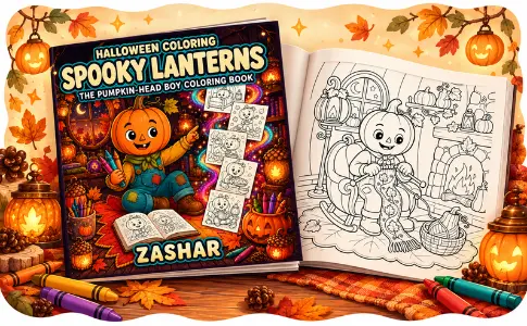 Halloween Coloring: Spooky Lanterns: from the publisher, image 01