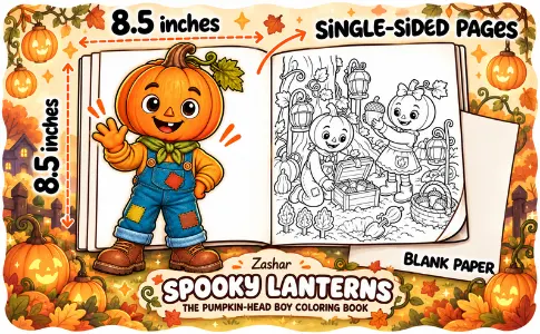 Halloween Coloring: Spooky Lanterns: from the publisher, image 02