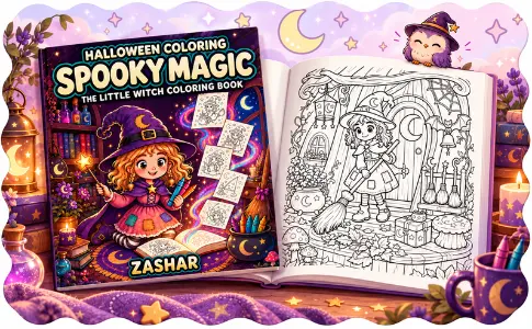 Halloween Coloring: Spooky Magic: from the publisher, image 01