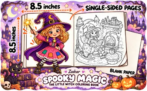 Halloween Coloring: Spooky Magic: from the publisher, image 02