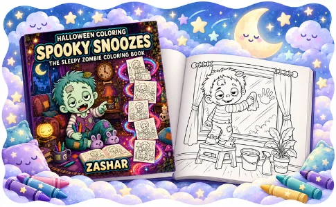 Halloween Coloring: Spooky Snoozes: from the publisher, image 01