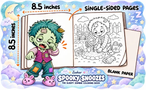 Halloween Coloring: Spooky Snoozes: from the publisher, image 02