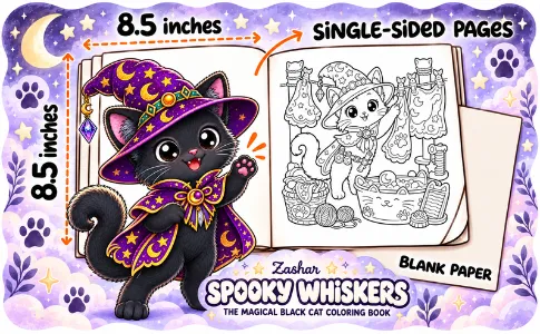 Halloween Coloring: Spooky Whiskers: from the publisher, image 02