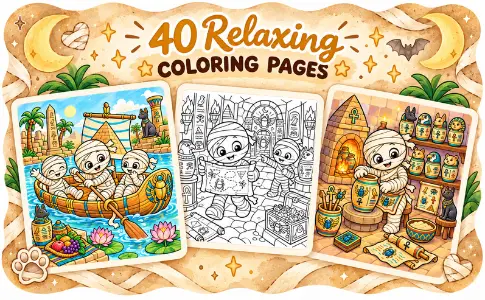 Halloween Coloring: Spooky Wraps: from the publisher, image 03