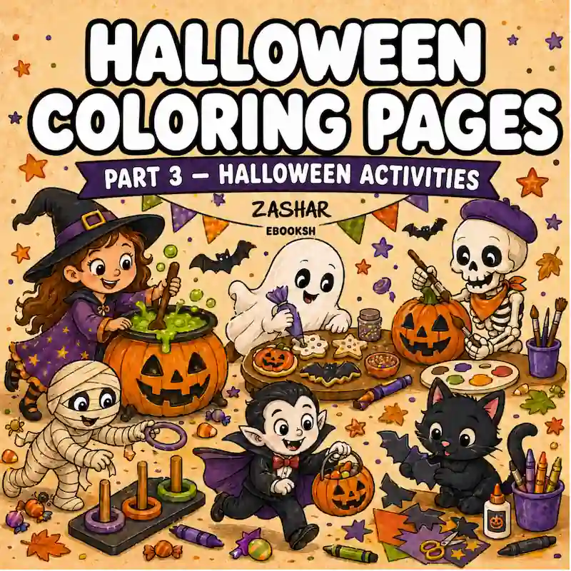 Halloween Coloring Pages — Part 3 — Halloween Activities