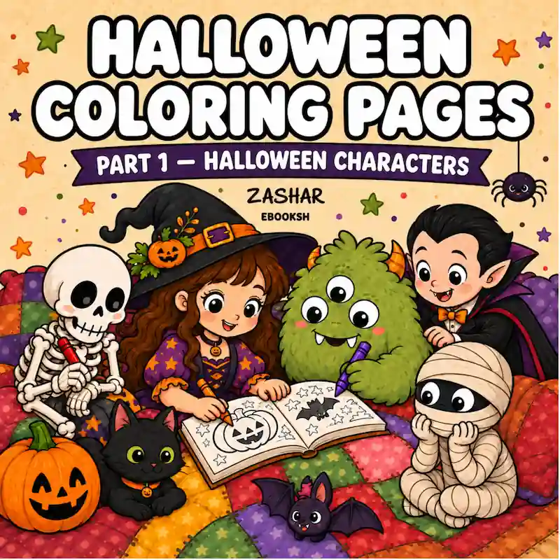 Halloween Coloring Pages — Part 1 — Halloween Characters