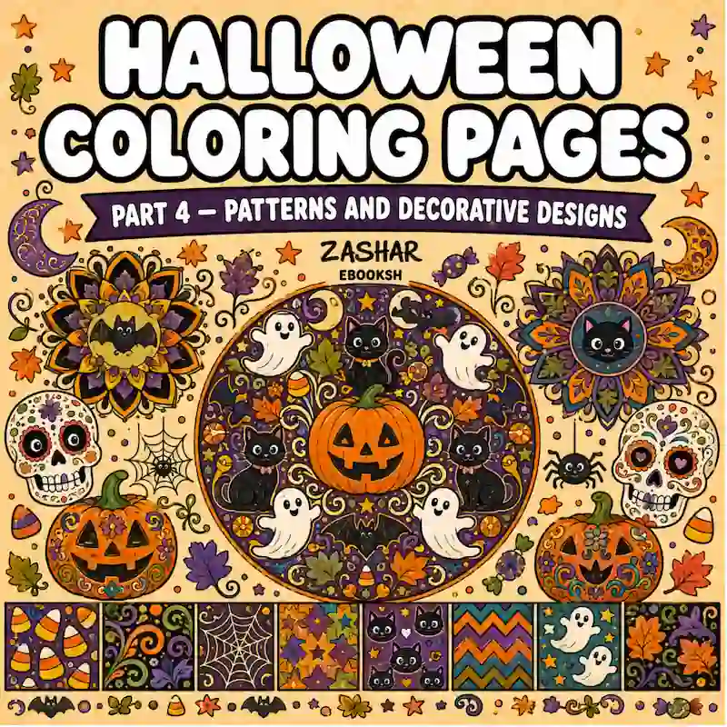 Halloween Coloring Pages — Part 4 — Patterns and Decorative Designs